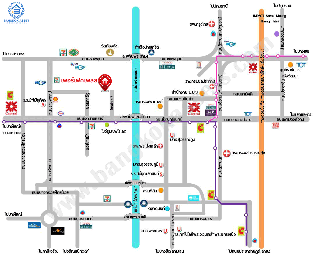 *****บ้านมือสอง ม.เพอร์เฟคเพลส รัตนาธิเบศร์ จากแบรนด์ Property Perfect เนื้อที่ 56 ตร.ว. บนโซนที่ดีที่สุด! ฟังก์ชันพร้อม 3 ห้องนอน 3 ห้องน้ำ 2 ที่จอดรถ บนที่สุดแห่งทำเลโซนเมือง เชื่อมต่อทุกการเดินทาง ใกล้เซ็นทรัลรัตนาธิเบศร์ จุดขึ้นทางด่วน "งามวงศ์วาน" และรถไฟฟ้า "สถานีไทรม้า"