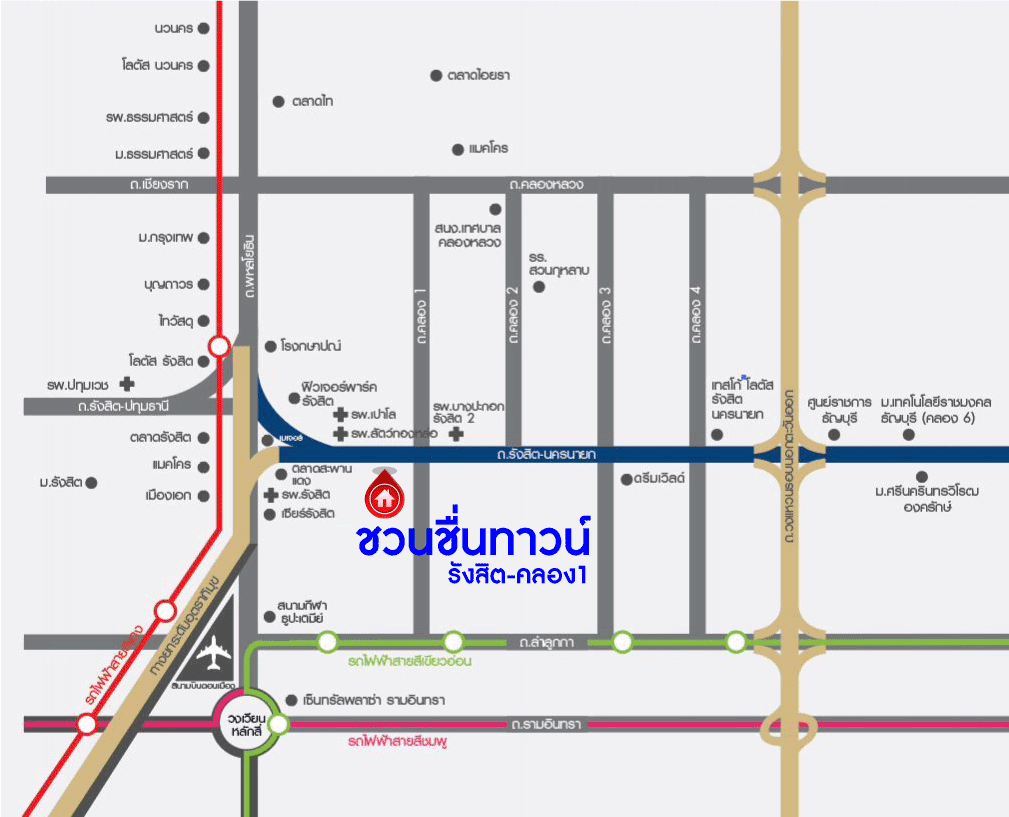 *****ทาวน์เฮ้าส์มือสองย่านปทุมธานี ม.ชวนชื่นทาวน์ รังสิต-คลอง1 เนื้อที่กว้างถึงเกือบ 23 ตร.ว. ฟังก์ชันจัดเต็ม 4 ห้องนอน 3 ห้องน้ำ 2 ที่จอดรถ บนทำเลเข้า-ออกเมืองสะดวก ใกล้รถไฟฟ้าสายสีแดง "สถานีรังสิต" และทางด่วน "อุตราภิมุข"