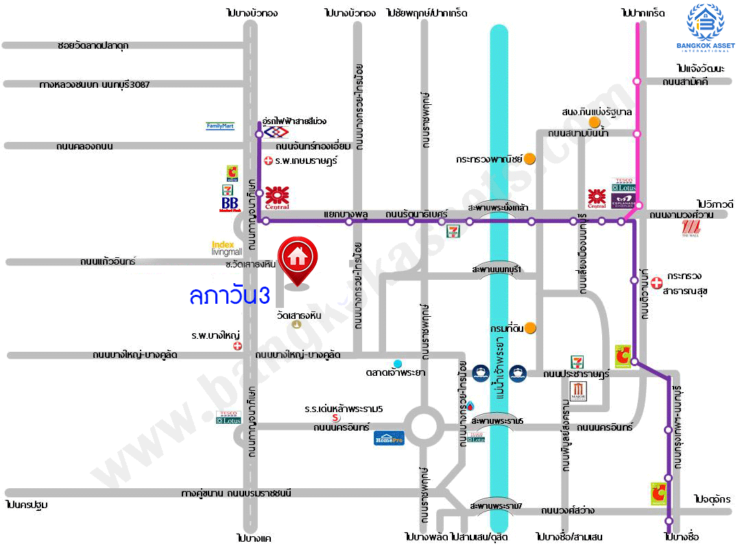 *****ทาวน์เฮ้าส์มือสองย่านนนทบุรี ม.ลภาวัล3 บางใหญ่-เซ็นทรัลเวสต์เกต เนื้อที่ 16 ตร.ว. ฟังก์ชัน 3 ห้องนอน 2 ห้องน้ำ แถมฟรี! 4 เครื่องปรับอากาศ ทำเลดี เดินทางสะดวก ใกล้รถไฟฟ้าสายสีม่วง "สถานีตลาดบางใหญ่" และเซ็นทรัลเวสต์เกต จองเลย!