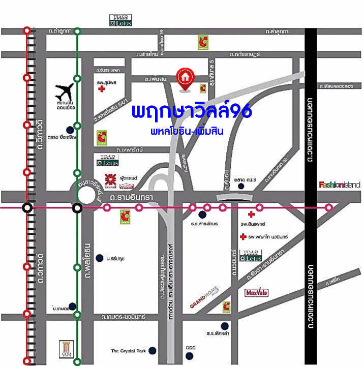 *****ทาวน์เฮ้าส์มือสอง กรุงเทพฯ ม.พฤกษาวิลล์96 พหลโยธิน-เพิ่มสิน เนื้อที่กว้าง 18.70 ตร.ว. ฟังก์ชัน 3 ห้องนอน 2 ห้องน้ำ ที่จอดรถ 1 คัน บ้านสภาพสวย ภายในตกแต่งโมเดิร์นมีสไตล์ พร้อมเข้าอยู่! โครงการตั้งบนทำเลแห่งการเดินทาง ใกล้รถไฟฟ้าสายสีชมพูและสายสีเขียว เชื่อมต่อจุดขึ้นทางด่วน "สุขาภิบาล5-รามอินทรา" จองเลย!