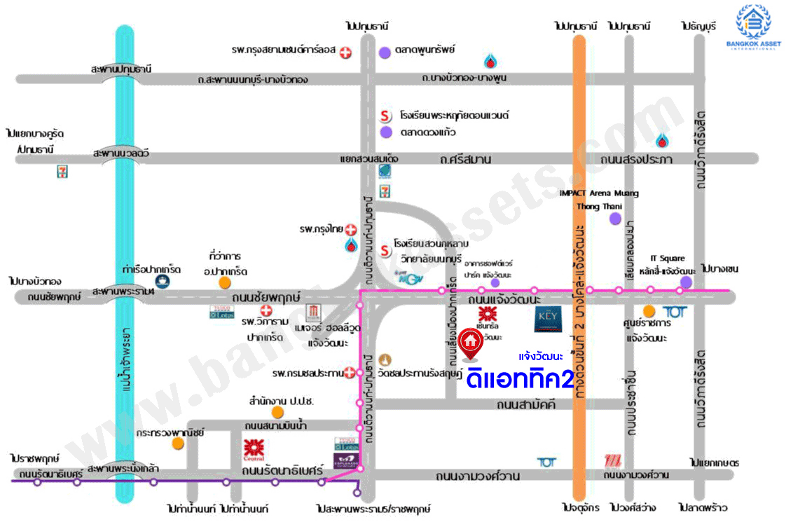 ทาวน์เฮ้าส์มือสอง ม.ดิ แอททิค2 แจ้งวัฒนะ เนื้อที่กว้าง 21 ตร.ว. ฟังก์ชัน 3 ห้องนอน 3 ห้องน้ำ 1 ที่จอดรถ บ้านสภาพสวย ด้านข้างมีพื้นที่ สิ่งอำนวยความสะดวกครบครัน พร้อมอยู่ บนทำเลเดินทางง่าย เชื่อมต่อ ถ.แจ้งวัฒนะ, ถ.ติวานนท์ ใกล้รถไฟฟ้าสายสีชมพู "สถานีห้าแยกปากเกร็ด" และทางด่วน "ศรีรัช(ด่านแจ้งวัฒนะ)"