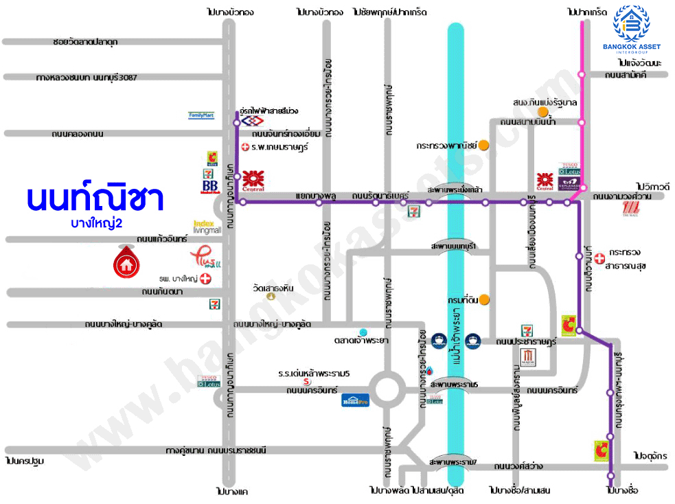 *****บ้านแฝดมือสองนนทบุรี โครงการ นนท์ณิชา บางใหญ่2 เนื้อที่กว้างขวางถึง 35 ตร.ว. ฟังก์ชัน 3 ห้องนอน 2 ห้องน้ำ 1 ที่จอดรถ บนทำเลเยี่ยม เชื่อมต่อ ถ.กาญจนาภิเษก, ถ.รัตนาธิเบศก ใกล้รถไฟฟ้าสายสีม่วง "สถานีตลาดบางใหญ่" และทางด่วน "ศรีรัช"