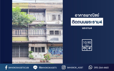*****อาคารพาณิชย์มือสอง 3 ชั้น ติดถนนพระราม 4 เขตคลองเตย เนื้อที่กว้างเกือบถึง 11 ตร.ว เหมาะสำหรับการการค้าขายหรืออยู่อาศัย เดินทางสะดวก เชื่อมต่อถนนพระราม 4 และถนนสุขุมวิท ใกล้โครงการรถไฟฟ้าสายสีเขียว "สถานีพระขโนง" จองเลย!