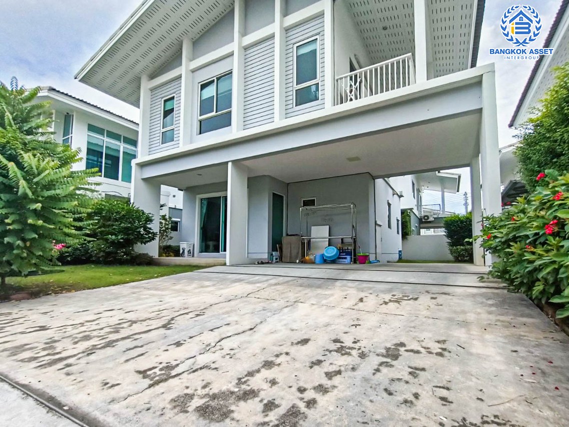 บ้านเดี่ยวมือสองสมุทรสาคร ม.คณาสิริ พระราม2-วงแหวน เนื้อที่กว้างสุดคุ้ม 50 ตร.ว พร้อมฟังก์ชัน 3 ห้องนอน 3 ห้องน้ำ 2 ที่จอดรถ เหมาะสำหรับทุกครอบครัว สภาพบ้านสวย และสะอาด แถมฟรี! เครื่องปรับอากาศ 4 เครื่อง ที่สุดแห่งการเดินทาง ใกล้จุดขึ้นทางด่วน "พระราม 2"