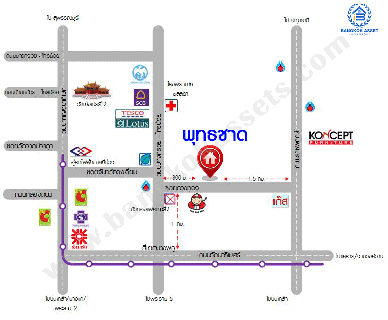 *****ทาวน์เฮาส์มือสองนนทบุรี ม.พุทธชาด บางบัวทอง เนื้อที่ 34 ตร.ว 2 หลังคู่ พร้อมขาย กับฟังก์ชัน 4 ห้องนอน 3 ห้องน้ำ 2 ที่จอดรถ สภาพแวดล้อมสะอาดและร่มเย็น มีพื้นที่สีเขียวภายในโครงการ ใกล้ห้างสรรพสินค้า "เซ็นทรัลเวสเกต" "อิเกีย" และโครงการรถไฟฟ้าสายสีม่วง "สถานีบางพลู"