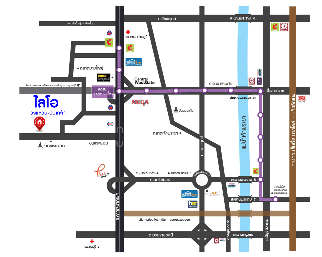 ทาวน์เฮ้าส์มือสองนนทบุรี ม.ไลโอ วงแหวน-ปิ่นเกล้า เนื้อที่ 17.1 ตร.ว บ้านเรียบง่ายมีสไตล์ พร้อมฟังก์ชัน 3 ห้องนอน 2 ห้องน้ำ 1 ที่จอดรถ สภาพดีพร้อมเข้าอยู่ ทำเลเยี่ยม เชื่อมต่อถนนกาญจนาภิเษก, ถนนประชาอุทิศ ใกล้ห้างสรรพสินค้ายอดนิยมอย่าง "เซ็นทรัลเวสเกต" และโครงการรถไฟฟ้าสายสีม่วง "สถานีตลาดบางใหญ่"