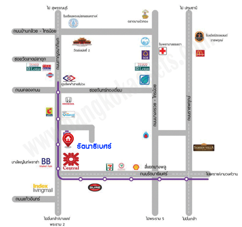 *****ทาวน์เฮ้าส์มือสอง นนทบุรี หมู่บ้านรัตนาธิเบศร์ กาญจนาภิเษก หลังมุม ภายในสภาพดี บนเนื้อที่ 21.10 ตร.ว. ฟังก์ชัน 2 ห้องนอน 2 ห้องน้ำ ซื้อไปตกแต่งใหม่ก็ถือว่าคุ้มมาก แถมฟรี! เครื่องปรับอากาศ 1 เครื่อง ตั้งบนทำเลแห่งการนเดินทาง ใกล้เซ็นทรัลเวสต์เกต และรถไฟฟ้าสาย MRT สายสีม่วง "สถานีบางใหญ่" จองเลย!