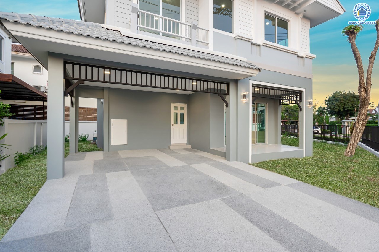 บ้านเดี่ยวมือสอง นนทบุรี ม.ชัยพฤกษ์ บางใหญ่ เฟส1 หลลังมุม คุณภาพจากแบรนด์ L&H เนื้อที่กว้างกว่า 71.20 ตร.ว. ฟังก์ชัน 3 ห้องนอน 3 ห้องน้ำ 2 ที่จอดรถ ภายในตกแต่งแบบโมเดิร์น สภาพสวย ฟรี! แอร์ 5 เครื่อง ตั้งบนทำเลเดินทางสะดวก ใกล้รถไฟฟ้าสายสีม่วง "สถานีคลองบางไผ่" และจุดขึ้นทางด่วน "ศรีรัช"