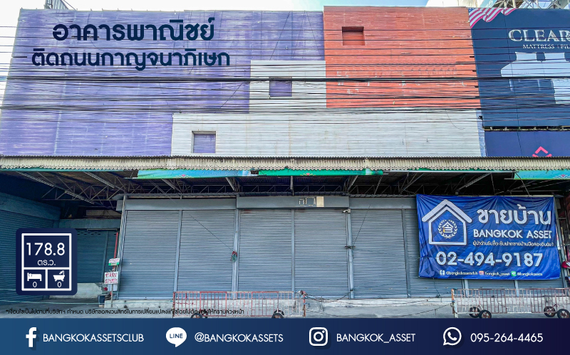 *****อาคารพาณิชย์ 3 ชั้นมือสอง ติดถนนกาญจนาภิเษก เนื้อที่ 178.80 ตร.ว. ได้พื้นที่กว้างกว่า 6 คูหา ทำเลดีตั้งอยู่บนย่านชุมชน เหมาะสำหรับการลงทุนทำธุรกิจ เชื่อมต่อถนนแก้วอินทร์, ถนนรัตนาธิเบศร์ ใกล้โครงการรถไฟฟ้าสายสีม่วง "สถานีตลาดบางใหญ่" และจุดขึ้นทางด่วน "กาญจนาภิเษก "