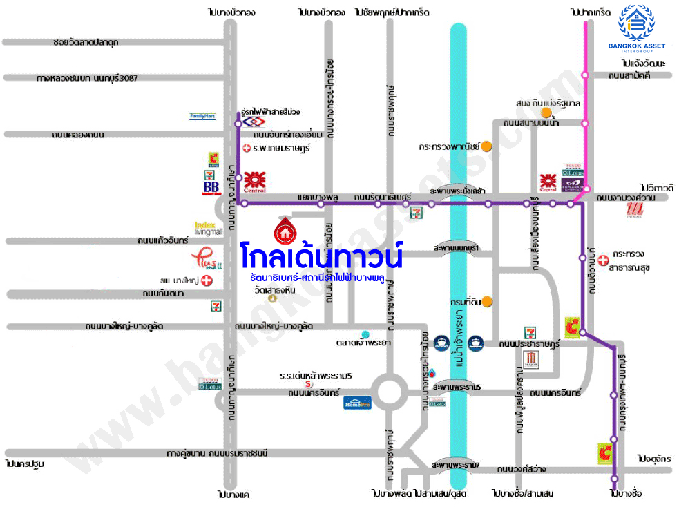 *****ทาวน์เฮ้าส์มือสอง โครงการ โกลเด้นทาวน์ รัตนาธิเบศร์-สถานีรถไฟฟ้าบางพลู หลังมุม เนื้อที่ 29.70 ตร.ว. ฟังก์ชัน 4 ห้องนอน 2 ห้องน้ำ 2 ที่จอดรถ ภายในสภาพสวย บริเวณบ้านกว้างขวาง บนทำเลเดินทางสะดวก เชื่อมต่อถนนรัตนาธิเบศร์ ใกล้รถไฟฟ้าสายสีม่วง "สถานีบางพลู" และจุดขึ้นทางด่วน "ศรีรัช"