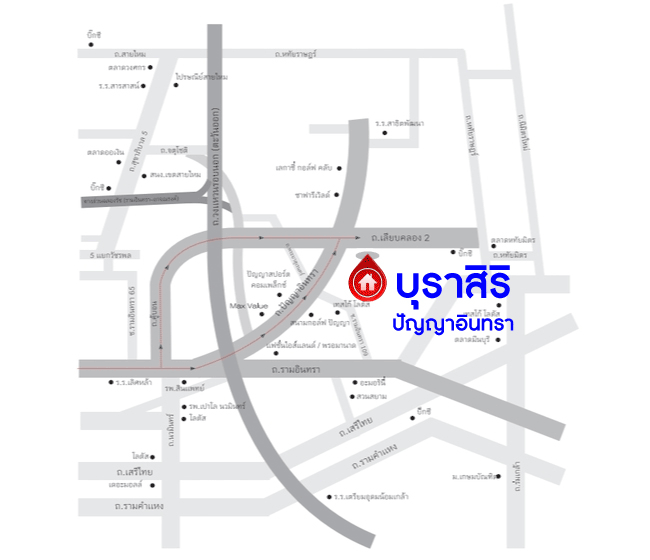 *****บ้านเดี่ยวมือสอง โครงการ บุราสิริ ปัญญาอินทรา เนื้อที่กว้าง 69.30 ตร.ว. ฟังก์ชัน 3 ห้องนอน 3 ห้องน้ำ 2 ที่จอดรถ บ้านสวยสภาพเหมือนใหม่ แถม เครื่องปรับอากาศ และเครื่องทำน้ำอุ่น บนทำเลเดินทางสะดวก เชื่อมต่อถนนปัญญาอินทรา ถนนเลียบคลอง2 ถนนรามอินทรา ใกล้รถไฟฟ้าสายสีชมพู สายแคราย-มีนบุรี จองเลย!
