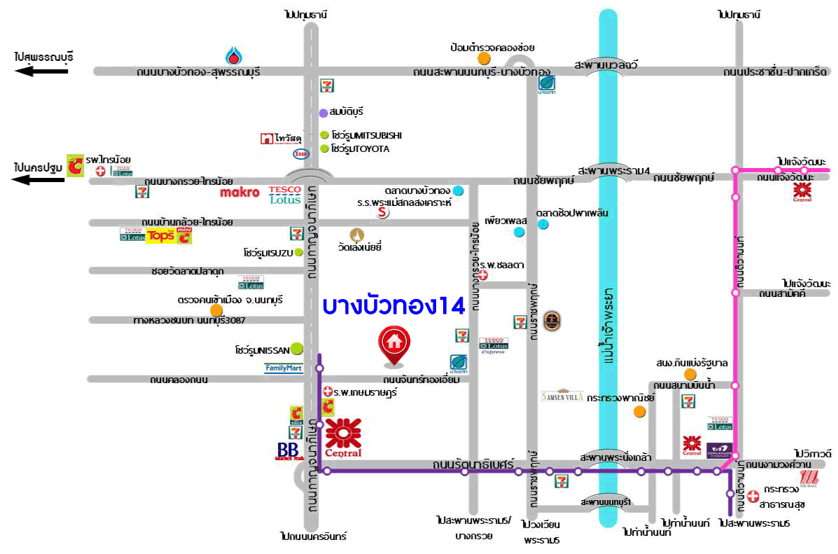 *****ทาวน์เฮ้าส์มือสองนนทบุรี หมู่บ้าน บัวทองธานี14 บางกรวย-ไทรน้อย เนื้อที่กว้าง 19.5 ตร.ว. ฟังก์ชัน 3 ห้องนอน 2 ห้องน้ำ 1 ที่จอดรถ แถมฟรี! 2 เครื่องปรับอากาศ 1 เครื่องทำน้ำอุ่น และเฟอร์นิเจอร์ บนทำเลแห่งการเดินทาง เพียง 8 นาทีรถไฟฟ้าสายสีม่วง "สถานีคลองบางไผ่" และทางด่วน "กาญจนาภิเษก"