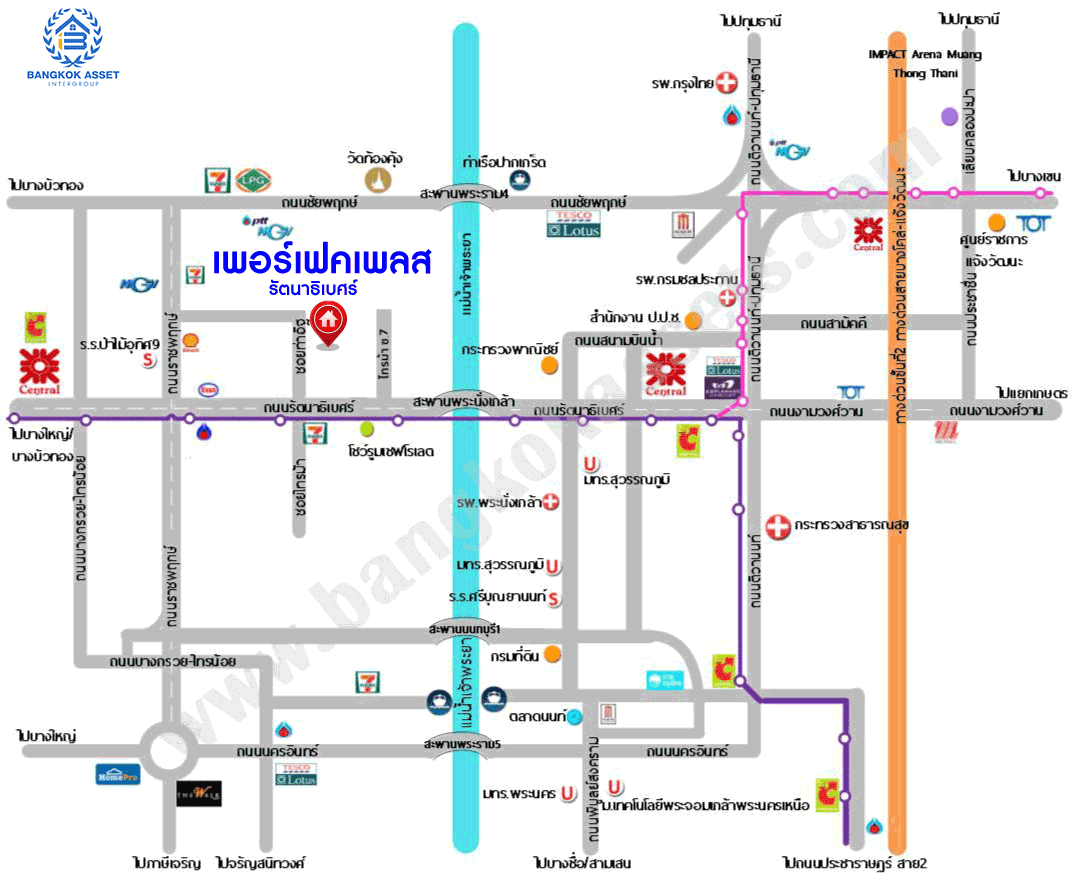 *****บ้านเดี่ยวมือสอง โครงการ เพอร์เฟคเพลส รัตนาธิเบศร์ เนื้อที่ 65.60 ตร.ว. ฟังก์ชัน 3 ห้องนอน 4 ห้องน้ำ 1 ที่จอดรถ บ้านโปร่งโล่ง สภาพดีพร้อมอยู่ ภายในตกแต่งโมเดิร์น บนทำเลเดินทางสะดวก ใกล้เซ็นทรัลรัตนาธิเบศร์ ใกล้รถไฟฟ้าสายสีม่วง "สถานีไทรม้า" และจุดขึ้นทางด่วน "งามวงศ์วาน"