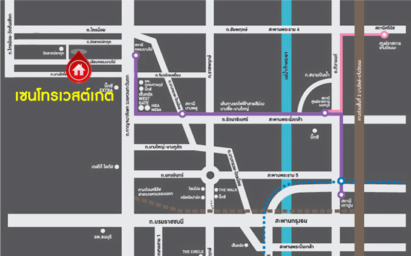 บ้านเดี่ยวมือสอง โครงการ เซนโทร เวสต์เกต หลังมุม เนื้อที่กว้าง 50 ตร.ว. ฟังก์ชัน 4 ห้องนอน 3 ห้องน้ำ 2 ที่จอดรถ แถมฟรี! เครื่องปรับอากาศ บนทำเลเดินทางสะดวก เชื่อมต่อถนนไทรน้อย ถนนรัตนาธิเบศร์ ใกล้รถไฟฟ้าสายสีม่วง "สถานีคลองบางไผ่" และจุดขึ้นทางด่วน "ศรีรัช" จองเลย!...