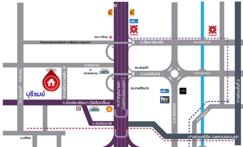 *****บ้านแฝดมือสองนนทบุรี โครงการ บุรีรมย์ วงแหวน-ปิ่นเกล้า #หลังมุม เนื้อที่กว้างขวางถึง 41 ตร.ว. ฟังก์ชัน 3 ห้องนอน 2 ห้องน้ำ 1 ที่จอดรถ บ้านสภาพดี บนทำเลแห่งการเดินทาง เชื่อมต่อ ถนนกาญจนาภิเษก, ถนนนครอินทร์ ใกล้รถไฟฟ้าสายสีม่วง "สถานีตลาดบางใหญ่" และทางด่วน "ศรีรัช"