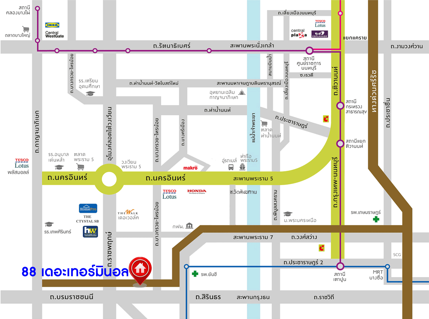 *****คอนโดมิเนียมมือสองนนทบุรี โครงการ 88 เดอะเทอร์มินอล  นครอินทร์ เนื้อที่กว้าง 30.24 ตร.ว. ฟังก์ชัน 1 ห้องนอน 1 ห้องน้ำ 1 ที่จอดรถ ห้องสภาพดี บนทำเลติดถนนนครอินทร์ ใกล้รถไฟฟ้าสายสีแดง "สถานีบางบำหรุ" เพียง 650 เมตรเท่านั้น แถมใกล้ทางด่วน "ศรีรัช" จองเลย!