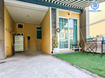 *****ทาวน์เฮ้าส์มือสองกรุงเทพมหานคร โครงการ โกลเด้นทาวน์ บางแค หลังมุม! เนื้อที่ 16.7 ตร.ว. ฟังก์ชัน 3 ห้องนอน 2 ห้องน้ำ 1 ที่จอดรถ แถมฟรี! 4 เครื่องปรับอากาศ 1 เครื่องทำน้ำอุ่น และเฟอร์นิเจอร์ทั้งหลัง บนทำเลเชื่อมต่อถนนกาญจนาภิเษก ใกล้รถไฟฟ้าสายสีน้ำเงิน "สถานีหลักสอง" และทางด่วน "พระราม 2"