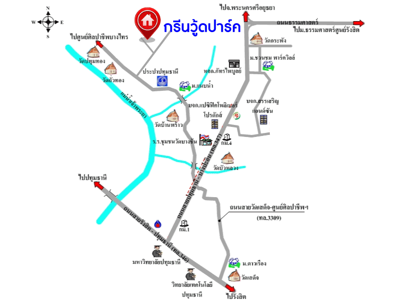 *****บ้านมือสอง โครงการ กรีนวู้ดปาร์ค ปทุมธานี-สามโคก เนื้อที่ 204 ตร.ว. ฟังก์ชัน 3 ห้องนอน 4 ห้องน้ำ 2 ที่จอดรถ บ้านหลังใหญ่ พื้นที่กว้างขวาง พร้อมสระว่ายน้ำบรรยากาศเหมือนรีสอร์ทส่วนตัว บนทำเลเดินทางสะดวก เข้า-ออกเมืองได้ง่าย เชื่อมต่อถนนปทุมธานี-บางปะอิน ถนนรังสิต-ปทุมธานี