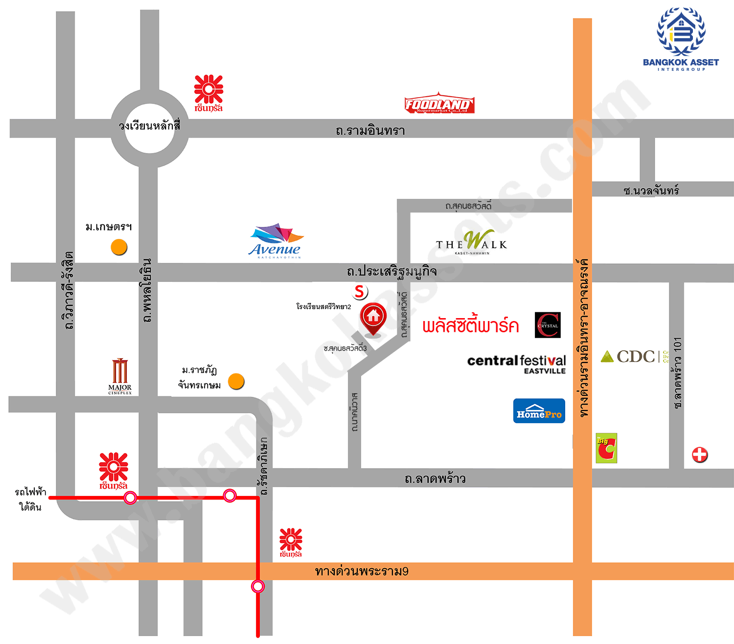 *****ทาวน์โฮมมือสองกรุงเทพมหานคร โครงการ พลัสซิตี้พาร์ค ลาดพร้าว71 หลังมุม! เนื้อที่ 17.3 ตร.ว. ฟังก์ชัน 3 ห้องนอน 3 ห้องน้ำ 1 ที่จอดรถ ตกแต่งภายในสวย พร้อมอยู่ แถมฟรี! 4 เครื่องปรับอากาศ บนทำเลแห่งการเดินทาง เชื่อมต่อถนนประเสริฐมนูกิจ, ถนนเกษตร-นวมินทร์, ถนนลาดพร้าว ใกล้จุดขึ้นทางด่วน "รามอินทรา"