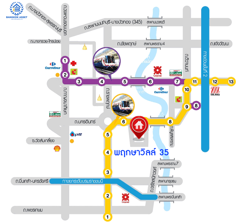 *****ทาวน์เฮ้าส์มือสองนนทบุรี โครงการ พฤกษาวิลล์35 พระราม5-นครอินทร์ เนื้อที่กว้าง 19.3 ตร.ว. ฟังก์ชัน 3 ห้องนอน 2 ห้องน้ำ 1 ที่จอดรถ บ้านสวย สภาพดี  บนทำเลโซนเมือง! เดินทางสะดวก ใกล้สะพานพระราม5, รถไฟฟ้าสายสีม่วง "สถานีแยกติวานนท์" และทางด่วน "ศรีรัช"