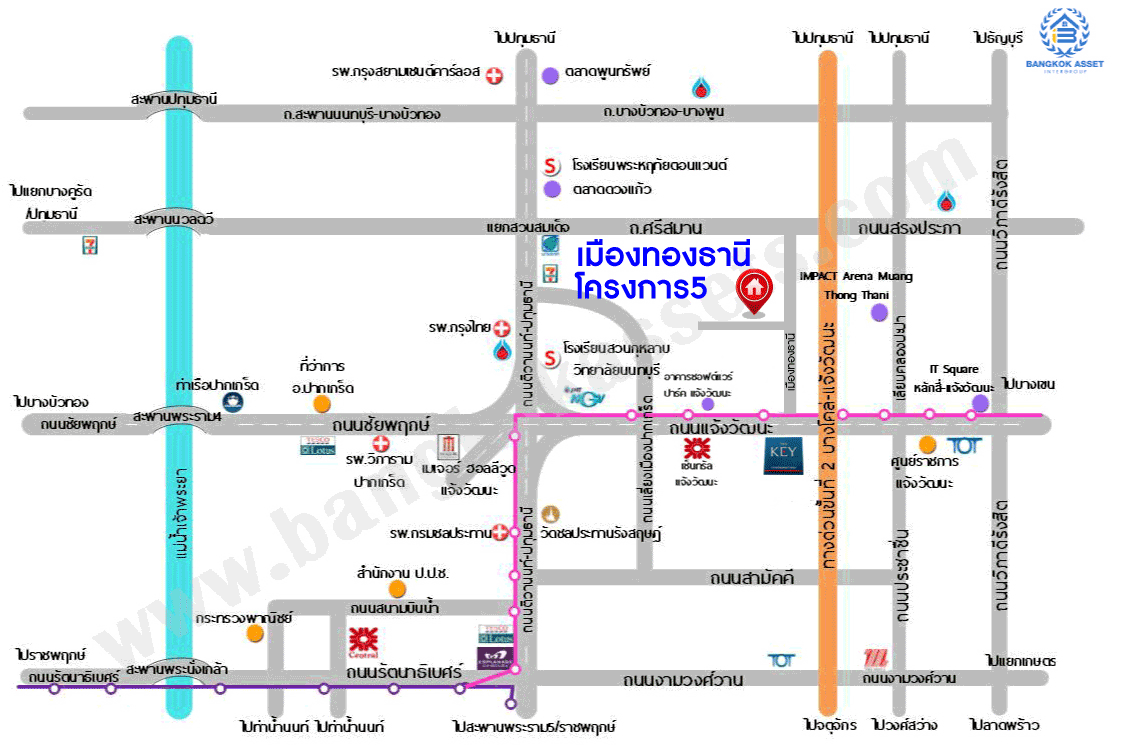 *****ทาวน์เฮ้าส์มือสอง โครงการ เมืองทองธานี โครงการ5 ติวานนท์ เนื้อที่ 30 ตร.ว. ฟังก์ชัน 4 ห้องนอน 2 ห้องน้ำ 2 ที่จอดรถ ภายในสภาพดี แถมฟรี! เครื่องปรับอากาศ บนทำเลดี เชื่อมต่อถนนแจ้งวัฒนะ ถนนติวานนท์ ใกล้รถไฟฟ้าสายสีชมพู(ส่วนต่อขยาย) "สถานีเมืองทองธานี" และจุดขึ้นทางด่วน "แจ้งวัฒนะ"