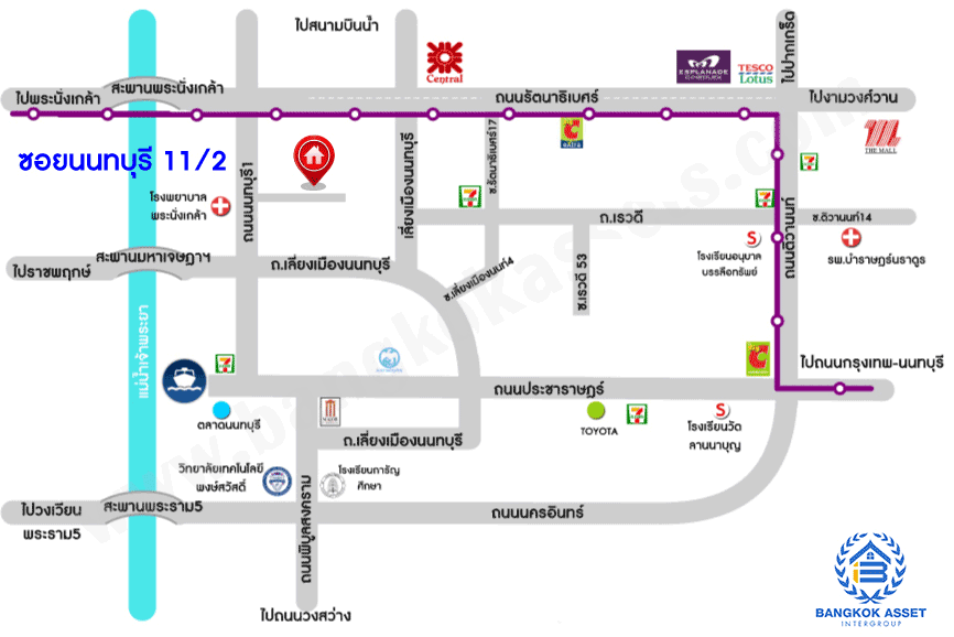 *****ทาวน์โฮมมือสองนนทบุรี หมู่บ้าน ซอยนนทบุรี 11/2 นนทบุรี เนื้อที่กว้าง 25 ตร.ว. ฟังก์ชัน 4 ห้องนอน 3 ห้องน้ำ 2 ที่จอดรถ สามารถทำเป็น office หรือจะเป็นที่อยู่อาศัยก็ได้ บนทำเลศักยภาพ เพียง 650 เมตรก็ถึงรถไฟฟ้าสายสีม่วง "สถานีสะพานพระนั่งเกล้า" และใกล้จุดขึ้นทางด่วน "งามวงศ์วาน"