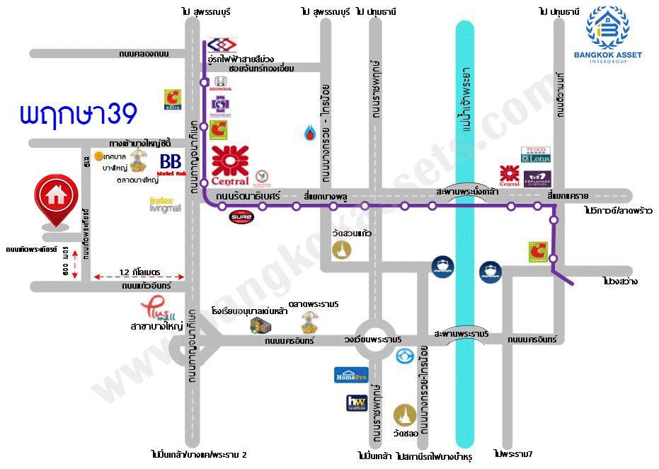 *****ทาวน์เฮ้าส์มือสองนนทบุรี โครงการ พฤกษา39 กาญจนาภิเษก เนื้อที่ 16 ตร.ว. ฟังก์ชัน 3 ห้องนอน 2 ห้องน้ำ 1 ที่จอดรถ บ้านสภาพใหม่ บนทำเลดี เชื่อมต่อ ถนนกาญจนาภิเษก, ถนนรัตนาธิเบศร์ ใกล้รถไฟฟ้าสายสีม่วง "สถานีตลาดบางใหญ่" และทางด่วน "ศรีรัช" จองเลย!