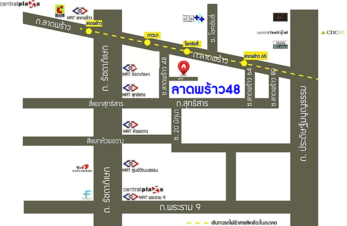 บ้านเดี่ยวมือสอง ลาดพร้าว48 เนื้อที่ 80 ตร.ว. ฟังก์ชัน 4 ห้องนอน 4 ห้องน้ำ 2 ที่จอดรถ บ้านสวยสภาพดีเยี่ยม การเดินทางสะดวกอยู่กลางใจเมือง ตอบโจทย์ทุกไลฟ์สไตล์ เชื่อมต่อถนนลาดพร้าว ถนนสุทธิสาร ถนนรัชดาภิเษก ใกล้รถไฟฟ้าสายสีน้ำเงิน "สถานีสุทธิสาร " และจุดขึ้นทางด่วน "พระราม9"