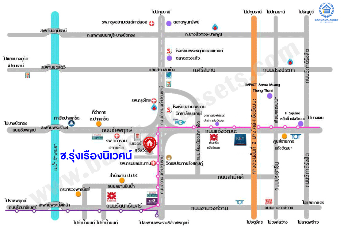 *****ทาวน์เฮ้าส์ 1 ชั้นมือสอง โครงการ ช.รุ่งเรืองนิเวศน์ ติวานนท์ เนื้อที่กว้าง 26 ตร.ว. ฟังก์ชัน 2 ห้องนอน 1 ห้องน้ำ 1 ที่จอดรถ ภายในสภาพดีเยี่ยม พร้อมเข้าอยู่ บนทำเลศักยภาพ เชื่อมต่อถนนติวานนท์ ถนนชัยพฤกษ์ ถนนแจ้งวัฒนะ ใกล้รถไฟฟ้าสายสีชมพู "สถานีปากเกร็ด" และจุดขึ้นทางด่วน "ศรีรัช"