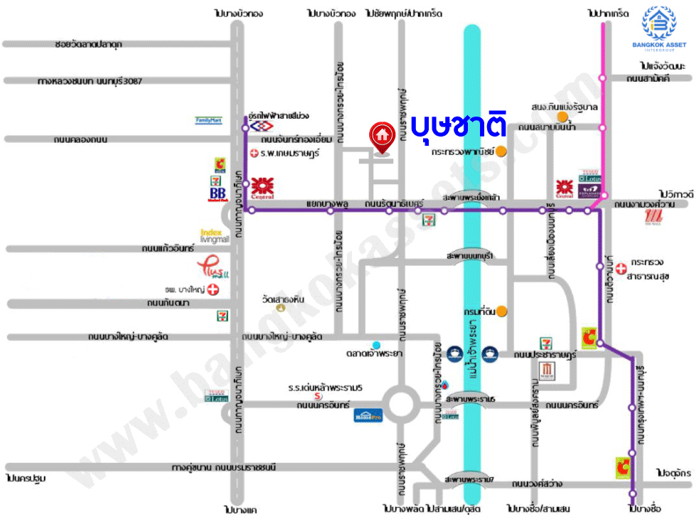 *****ทาวน์เฮ้าส์มือสองนนทบุรี หมู่บ้าน บุษชาติ บางกรวย-ไทรน้อย เนื้อที่กว้าง 21 ตร.ว. ฟังก์ชัน 3 ห้องนอน 2 ห้องน้ำ 1 ที่จอดรถ แถมฟรี! 1 เครื่องปรับอากาศ บนทำเลเดินทางสะดวก เชื่อมต่อ ถนนบางกรวย-ไทรน้อย, ถนนรัตนาธิเบศร์, ถนนราชพฤกษ์ เพียง 10 นาทีก็ถึงใกล้รถไฟฟ้าสายสีม่วง "สถานีบางพลู"