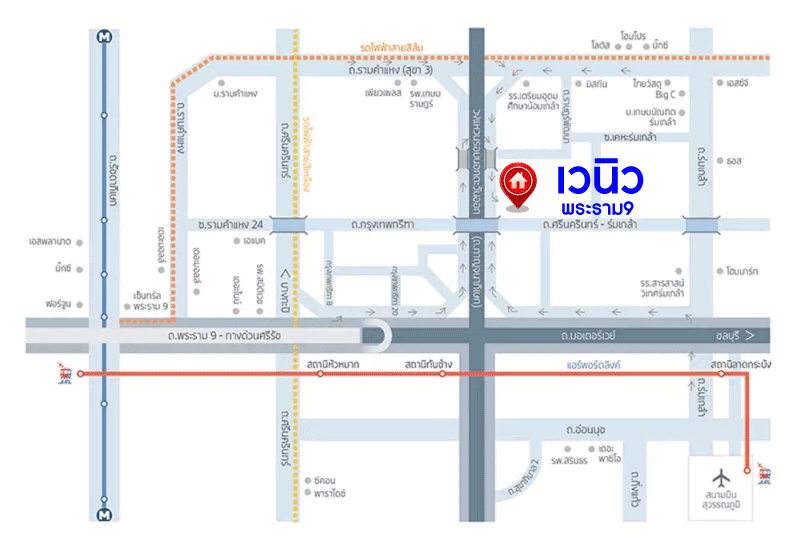 *****บ้านเดี่ยวมือสอง โครงการ เวนิว พระราม9 เนื้อที่กว้าง 50 ตร.ว. ฟังก์ชัน 3 ห้องนอน 3 ห้องน้ำ 2 ที่จอดรถ ภายในสภาพดีเยี่ยม พร้อมอยู่ ขายถูกสุดในโครงการ โครงการบนทำเลกรุงเทพถนนตัดใหม่  เชื่อมต่อถนนศรีนครินทร์-ร่มเกล้า ใกล้รถไฟฟ้าสายสีเหลือง "สถานีศรีกรีฑา" และจุดขึ้นทางหลวงพิเศษหมายเลข9