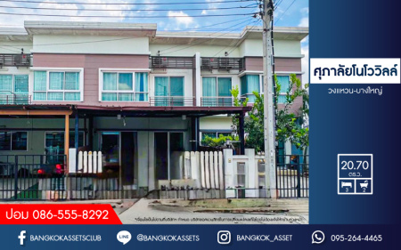 *****ทาวน์เฮ้าส์มือสองนนทบุรี โครงการ ศุภาลัย โนโววิลล์ วงแหวน-บางใหญ่ เนื้อที่กว้าง 20.7 ตร.ว. ฟังก์ชัน 3 ห้องนอน 2 ห้องน้ำ 2 ที่จอดรถ โครงการใหม่ สภาพบ้านดี บนทำเลดี เชื่อมต่อถนนกาญจนาภิเษก, ถนนสะพานนนทบุรี-บางบัวทอง ใกล้รถไฟฟ้าสายสีม่วง "สถานีคลองบางไผ่" ในราคาไม่เเพง!