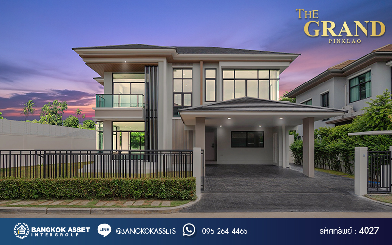 คฤหาสน์สุดหรู ดีไซน์สุด Luxury ติดถนนบรมราชชนนี โครงการ เดอะแกรนด์ ปิ่นเกล้า หลังมุม บนเนื้อที่ถึง 111.6 ตร.ว. ฟังก์ชัน 4 ห้องนอน 5 ห้องน้ำ 1 ห้องแม่บ้าน จอดรถได้ 2 คัน พร้อมบรรยากาศ Private บนทำเลเชื่อมต่อหลายเส้นทาง อาทิถนนบรมราชชนนี, ถนนพุทธมณฑลสาย3 ใกล้เซ็นทรัล ปิ่นเกล้า, ม.มหิดล และทางคู่ขนานลอยฟ้าบรมราชชนนี...