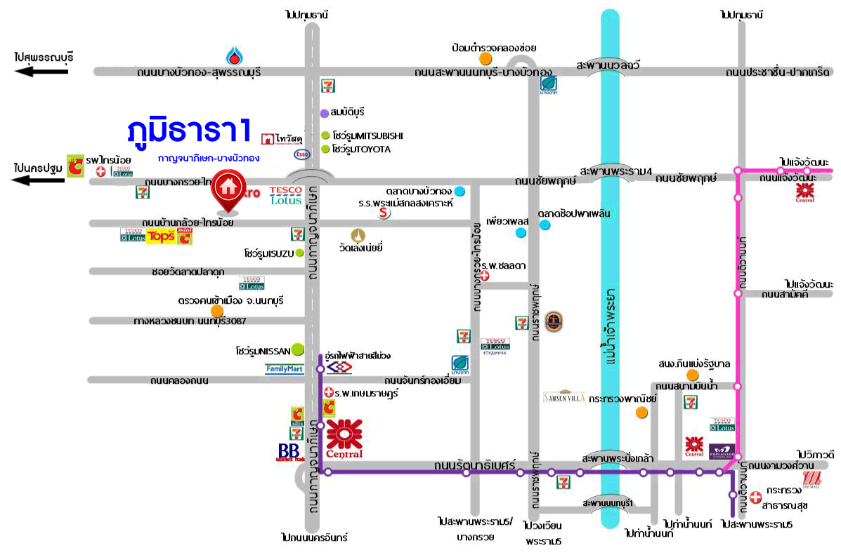 *****ทาวน์เฮ้าส์มือสองนนทบุรี โครงการ ภูมิธารา บ้านกล้วย-ไทรน้อย เนื้อที่ 19.7 ตร.ว. ฟังก์ชัน 2 ห้องนอน 2 ห้องน้ำ 2 ที่จอดรถ บ้านสภาพสวยสุดๆ บนทำเลแห่งการเดินทาง เชื่อมต่อถนนกาญจนาภิเษก ใกล้รถไฟฟ้าสายสีม่วง "สถานีคลองบางไผ่" และจุดขึ้นทางด่วน "ศรีรัช"