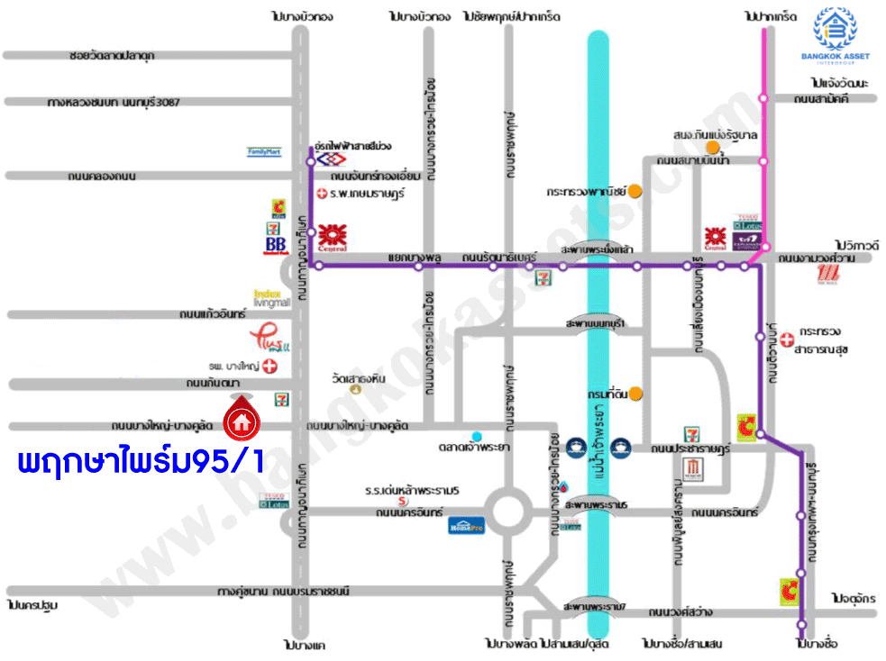 *****ทาวน์เฮ้าส์มือสองนนทบุรี โครงการ บ้านพฤกษาไพร์ม95/1 ซ.กันตนา-วงแหวนฯ เนื้อที่เกือบ 18 ตร.ว. ฟังก์ชัน 2 ห้องนอน 3 ห้องน้ำ 1 ที่จอดรถ บ้านสภาพสวย พร้อมเข้าอยู่ บนทำเลเยี่ยม เชื่อมต่อถนนกาญจนาภิเษก ใกล้รถไฟฟ้าสายสีม่วง "สถานีตลาดบางใหญ่" และจุดขึ้นทางด่วน "ศรีรัช"
