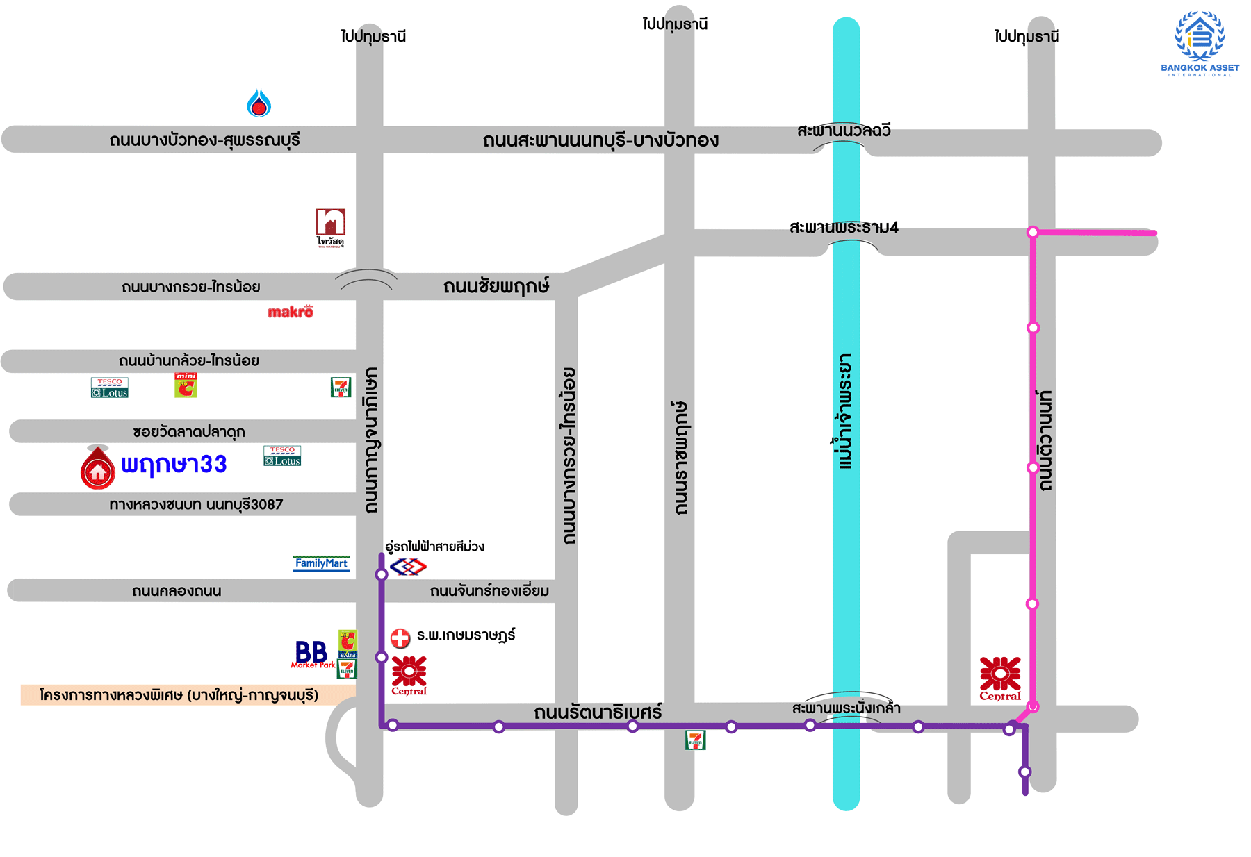 *****ทาวน์เฮ้าส์มือสองนนทบุรี โครงการ พฤกษา33 กาญจนาภิเษก เนื้อที่ 18 ตร.ว. ฟังก์ชัน 3 ห้องนอน 2 ห้องน้ำ 1 ที่จอดรถ บนทำเลแห่งการเดินทาง เชื่อมต่อถนนกาญจนาภิเษก, ถนนบ้านกล้วย-ไทรน้อย, ถนนรัตนาธิเบศร์ ใกล้รถไฟฟ้าสายสีม่วง "สถานีสถานีคลองบางไผ่" และจุดขึ้นทางด่วน "ศรีรัช"