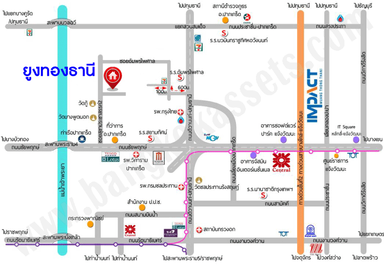 *****ทาวน์เฮ้าส์มือสองนนทบุรี หมู่บ้าน ยูงทองธานี แจ้งวัฒนะ เนื้อที่กว้างมากถึง 27 ตร.ว. ฟังก์ชัน 2 ห้องนอน 1 ห้องน้ำ 1 ที่จอดรถ บ้านรีโนเวท บนทำเลแห่งการเดินทาง เชื่อมต่อถนนแจ้งวัฒนะ, ถนนติวานนท์ ใกล้รถไฟฟ้าสายสีชมพู "สถานีแจ้งวัฒนะ-ปากเกร็ด28" ที่จะเปิดให้บริการในอนาคต ราคาสุดคุ้ม!