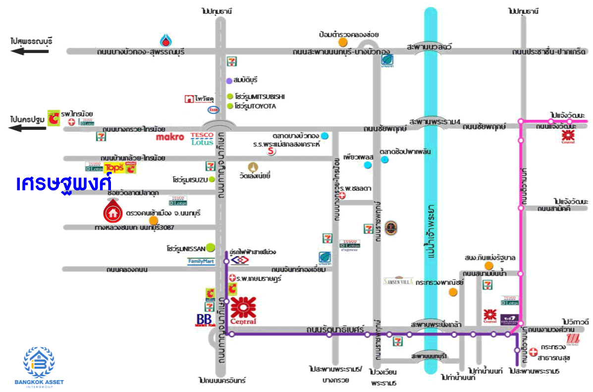 *****บ้านเดี่ยวมือสอง โครงการ เศรษฐพงษ์ กาญจนาภิเษก เนื้อที่ 50.40 ตร.ว. ฟังก์ชัน 3 ห้องนอน 3 ห้องน้ำ 2 ที่จอดรถ ภายในกว้างขวาง สภาพดีมาก บนทำเลเดินทางสะดวก เชื่อมต่อถนนกาญจนาภิเษก ถนนบ้านกล้วย-ไทรน้อย ใกล้รถไฟฟ้าสายสีม่วง "สถานีคลองบางไผ่" และจุดขึ้นทางด่วน "ศรีรัช"