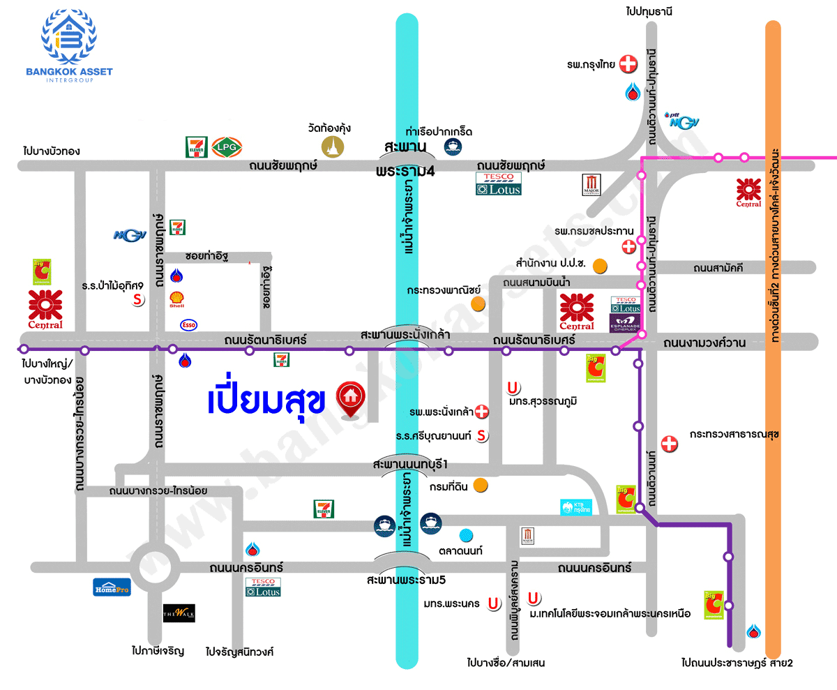 *****ทาวน์เฮ้าส์มือสองนนทบุรี หมู่บ้าน เปี่ยมสุข พระนั่งเกล้า เนื้อที่กว้าง 21 ตร.ว. ฟังก์ชัน 3 ห้องนอน 2 ห้องน้ำ 1 ที่จอดรถ แถมฟรี! 1 เครื่องปรับอากาศ บนทำเลเดินทางสะดวก เชื่อมต่อถนนรัตนาธิเบศร์, ถนนราชพฤกษ์ ใกล้ทางด่วน "พระนั่งเกล้า" และรถไฟฟ้าสายสีม่วง "สถานีไทรม้า" เพียง 5 นาทีเท่านั้น