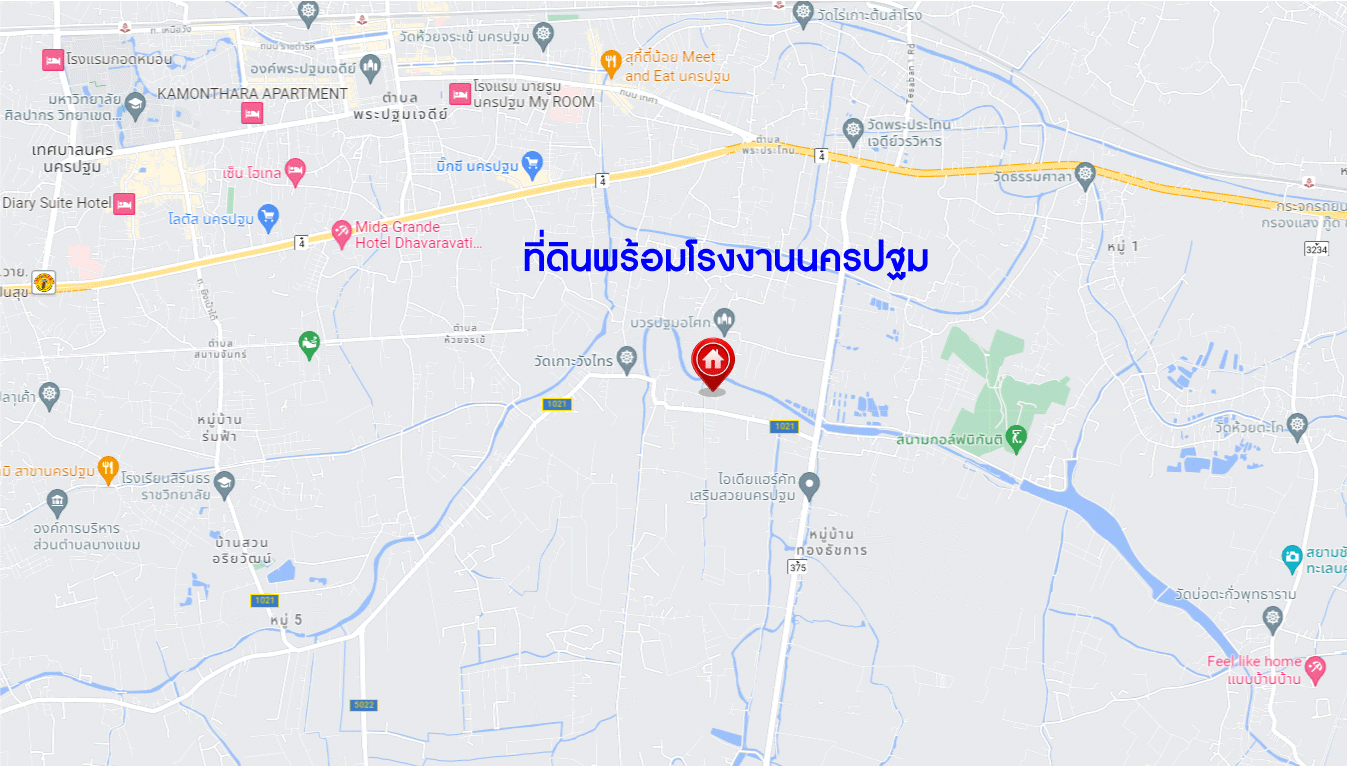 *****ที่ดินพร้อมโรงงานนครปฐม เนื้อที่ 3 ไร่ 1 งาน 93 ตร.ว. สาธารณูประโภคแวดล้อมครบครัน พร้อมใบประกอบกิจการ ด้านหลังติดคลองพญาพาน เชื่อมต่อถนนพระประโทน-บ้านแพ้ว ใกล้เซ็นทรัลศาลายา