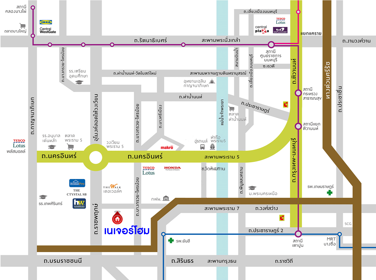 *****บ้านเดี่ยวมือสองนนทบุรี โครงการ เนเจอร์โฮม กาญจนาภิเษก เนื้อที่กว้าง 103 ตร.ว. ฟังก์ชัน 4 ห้องนอน 3 ห้องน้ำ 2 ที่จอดรถ แถมฟรี! 6 เครื่องปรับอากาศ 1 เครื่องทำน้ำอุ่น บนทำเลแห่งการเดินทาง เชื่อมต่อถนนกาญจนาภิเษก, ถนนรัตนาธิเบศร์ ใกล้รถไฟฟ้าสายสีม่วง "สถานีบางพลู" และทางด่วน "ศรีรัช"