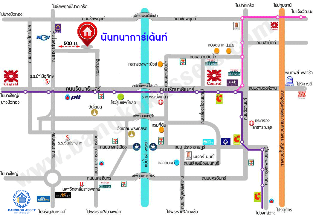 ทาวน์เฮ้าส์มือสองนนทบุรี โครงการ นันทนาการ์เด้นท์1 ราชพฤกษ์-ท่าอิฐ เนื้อที่ 17.7 ตร.ว. ฟังก์ชัน 2 ห้องนอน 2 ห้องน้ำ 1 ที่จอดรถ บนทำเลเชื่อมต่อ ถนนราชพฤกษ์, ถนนรัตนาธิเบศร์ ใกล้ทางด่วน "งามวงศ์วาน" และรถไฟฟ้าสายสีม่วง "สถานีบางรักน้อยท่าอิฐ" เพียง 7 นาทีเท่านั้น