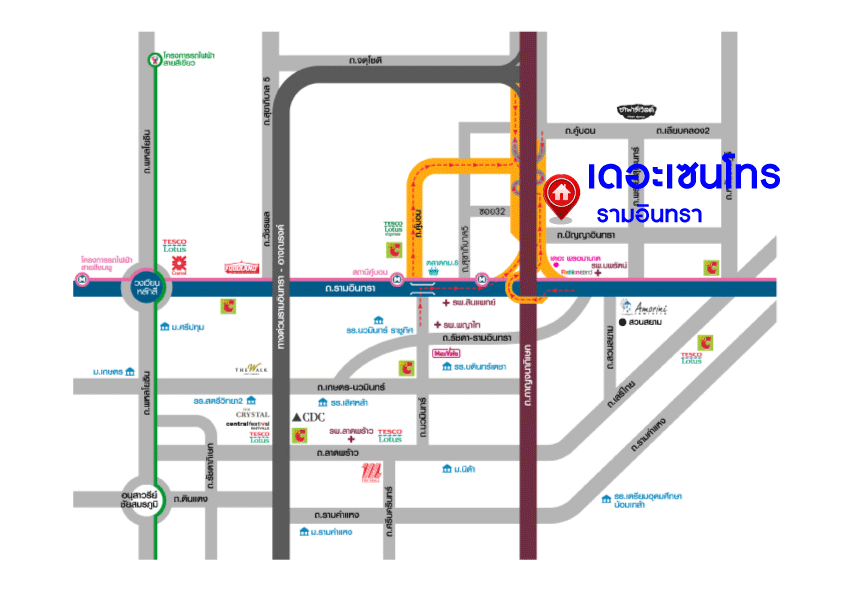 *****บ้านเดี่ยวมือสอง โครงการ เดอะเซนโทร รามอินทรา เนื้อที่กว้าง 55.60 ตร.ว. ฟังก์ชัน 3 ห้องนอน 3 ห้องน้ำ 2 ที่จอดรถ บ้านพร้อมอยู่ สภาพดีมาก ใกล้แหล่งอำนวยความสะดวก เชื่อมต่อถนนปัญญาอินทรา ถนนสุขาภิบาล5 ถนนคู้บอน ใกล้รถไฟฟ้าสายสีชมพู "สถานีรามอินทรา" และจุดขึ้นทางด่วน "วงแหวนกาญจนาภิเษก"