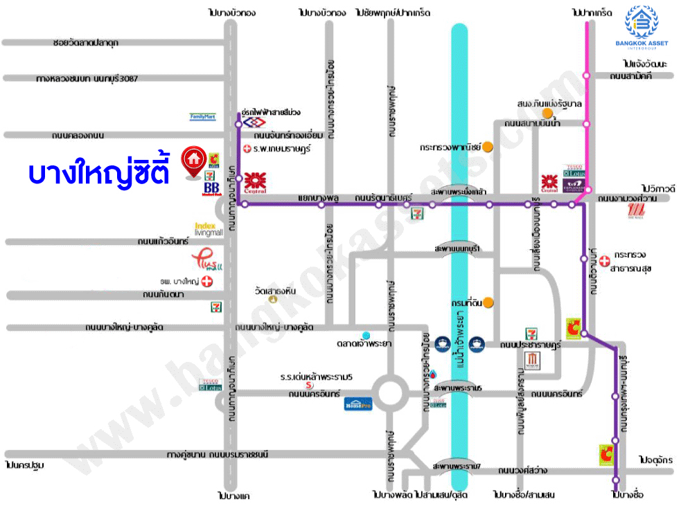 *****ทาวน์เฮ้าส์มือสองนนทบุรี โครงการ บางใหญ่ซิตี้ กาญจนาภิเษก เนื้อที่ 16 ตร.ว. ฟังก์ชัน 1 ห้องนอน 2 ห้องน้ำ 1 ที่จอดรถ บ้านพร้อมอยู่ บนทำเลแห่งการเดินทาง ใกล้เซ็นทรัลเวสต์เกต และรถไฟฟ้าสถานีสายสีม่วง "ตลาดบางใหญ่" และจุดขึ้นทางด่วน "ศรีรัช" จองเลย