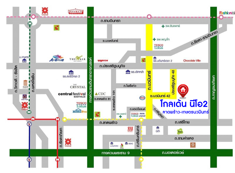 *****บ้านแฝดมือสอง โครงการ โกลเด้น นีโอ2 ลาดพร้าว-เกษตรนวมินทร์ เนื้อที่กว้าง 43.50 ตร.ว. ฟังก์ชัน 4 ห้องนอน 2 ห้องน้ำ 2 ที่จอดรถ บ้านสวยเหมือนใหม่ ตกแต่งหรูหราพร้อมอยู่ บนทำเลเดินทางสะดวก เชื่อมต่อถนนนวมินทร์ ถนนเสรีไทย ถนนกาญจนาภิเษก ใกล้จุดขึ้นทางด่วน "รามอินทรา-อาจณรงค์"