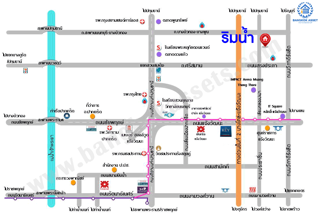 *****ทาวน์เฮ้าส์มือสอง โครงการ ริมน้ำ หลักหก หลังมุม เนื้อที่กว้าง 26 ตร.ว. ฟังก์ชัน 2 ห้องนอน 2 ห้องน้ำ 2 ที่จอดรถ บ้านสภาพดีเยี่ยม พร้อมเข้าอยู่ แถมฟรี! เครื่องปรับอากาศ โครงการบนทำเลดี เชื่อมต่อถนนสรงประภา ถนนวิภาวดีรังสิต ถนนศรีสมาน ใกล้รถไฟฟ้าสายสีแดงเข้ม "สถานีหลักหก"