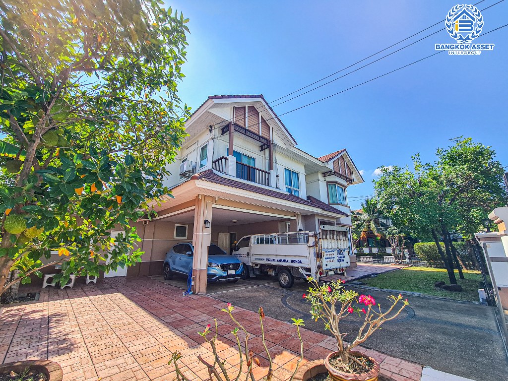 *****บ้านเดี่ยวมือสอง โครงการ มณีรินทร์ เลค แอนด์ พาร์ค ราชพฤกษ์-ติวานนท์ หลังมุม เนื้อที่กว้าง 123.60 ตร.ว. ฟังก์ชัน 4 ห้องนอน 4 ห้องน้ำ 2 ที่จอดรถ บ้านหลังใหญ่ พื้นที่รอบบ้านกว้างขวาง โครงการบนทำเลดี เชื่อมต่อถนนสะพานนนทบุรี-บางบัวทอง ถนนกาญจนาภิเษก ถนนราชพฤกษ์ ถนน345