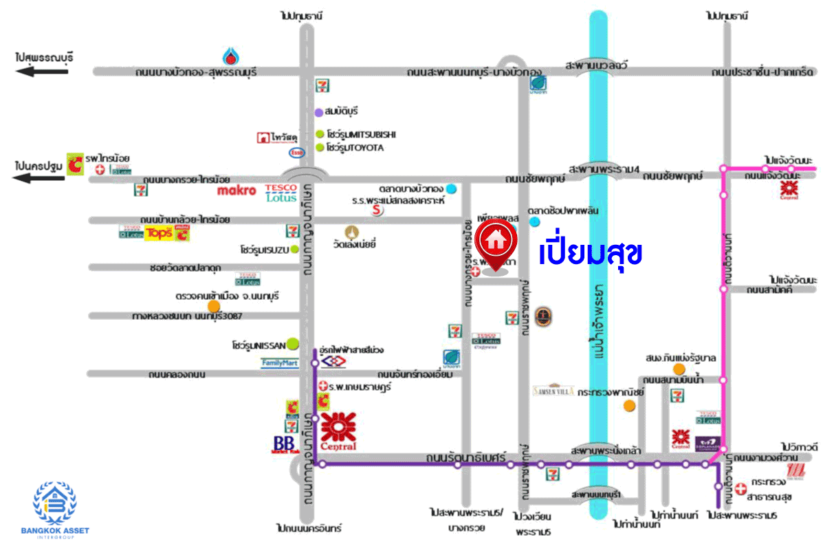 *****บ้านแฝดมือสอง โครงการ เปี่ยมสุข บางบัวทอง เนื้อที่ 35.80 ตร.ว. ฟังก์ชัน 3 ห้องนอน 2 ห้องน้ำ 2 ที่จอดรถ สภาพเหมือนใหม่ พิเศษ! แถมเฟอร์นิเจอร์ทั้งหลัง โครงการตั้งบนทำเลเดินทางสะดวก เชื่อมต่อถนนบางกรวย-ไทรน้อย ถนนกาญจนาภิเษก ถนนรัตนาธิเบศร์ ใกล้เซ็นโรบินสัน ไลฟ์สไตล์ ราชพฤกษ์