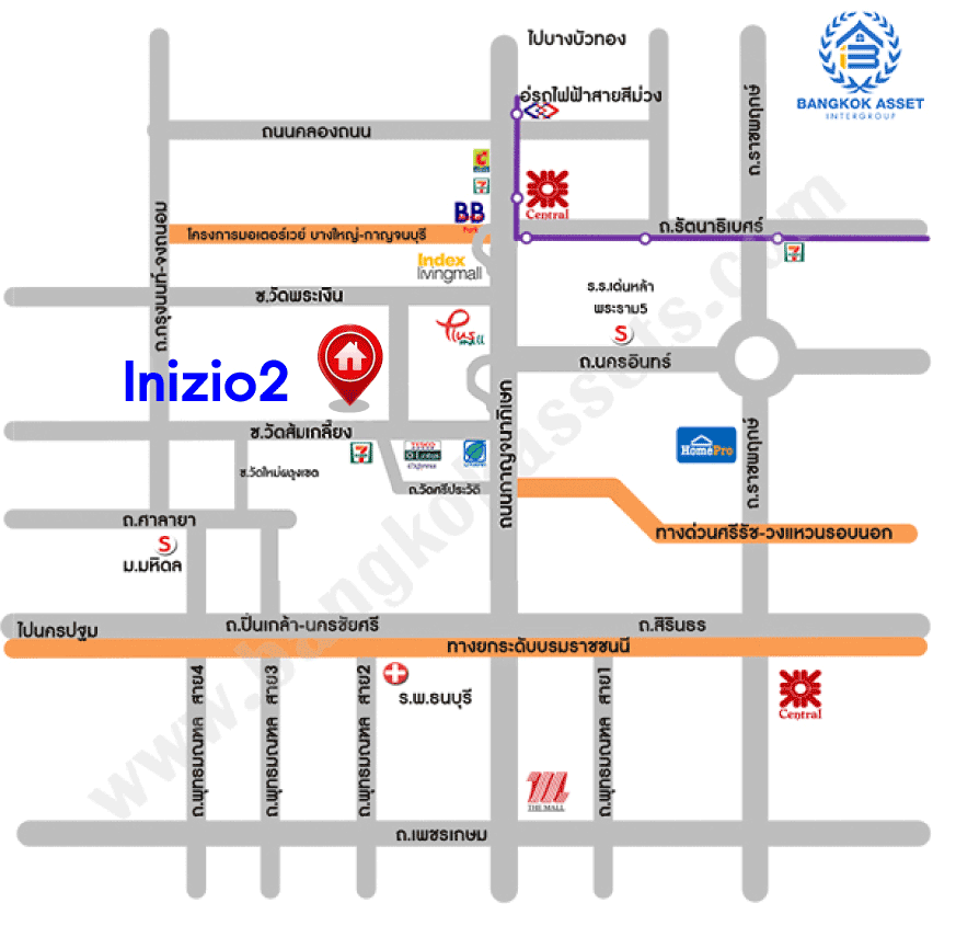 *****บ้านเดี่ยวมือสอง โครงการ Inizio2 ปิ่นเกล้า-วงแหวน เนื้อที่ 50 ตร.ว. ฟังก์ชัน 3 ห้องนอน 2 ห้องน้ำ ปรับปรุงใหม่ พร้อมอยู่ ฟรี! เครื่องปรับอากาศ บนทำเลเดินทางสะดวก เชื่อมต่อซอยวัดส้มเกลี้ยง ถนนกาญจนาภิเษก ถนนกรุงนนท์-จงถนอม ใกล้รถไฟฟ้าสายสีม่วง "สถานีตลาดบางใหญ่"  และจุดขึ้นทางด่วน "กาญจนาภิเษก"