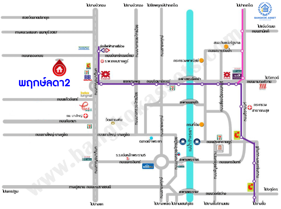 *****บ้านเดี่ยวมือสอง โครงการ พฤกษ์ลดา บางใหญ่2 หลังมุม จากแบรนด์ L&H เนื้อที่ 51.60 ตร.ว. ฟังก์ชัน 3 ห้องนอน 2 ห้องน้ำ 2 ที่จอดรถ บ้านสภาพดีเยี่ยม เดินทางง่าย เชื่อมต่อถนนกาญจนาภิเษก ถนนคลองถนน ใกล้รถไฟฟ้าสายสีม่วง "สถานีคลองบางไผ่" และจุดขึ้นทางด่วน "กาญจนาภิเษก"